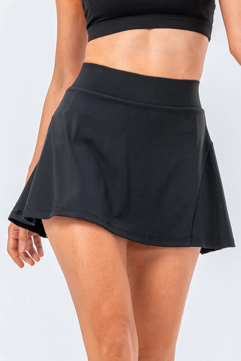 'Maryam' High Waist Pleated Active Skirt - Celes Fashion